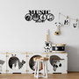 Wallity Music - 467 Escultura de pared de metal negra
